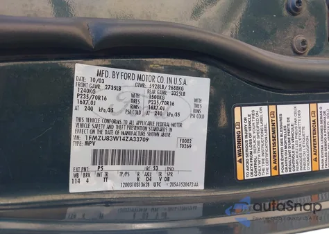 2004 Ford Explorer Xlt from USA, damaged, VIN 1FMZU83W14ZA33709